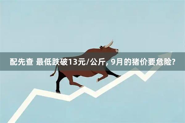 配先查 最低跌破13元/公斤, 9月的猪价要危险?