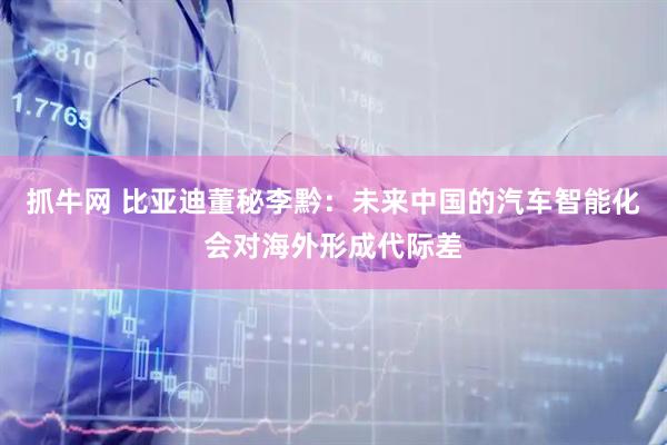 抓牛网 比亚迪董秘李黔：未来中国的汽车智能化会对海外形成代际差