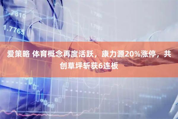 爱策略 体育概念再度活跃，康力源20%涨停，共创草坪斩获6连板