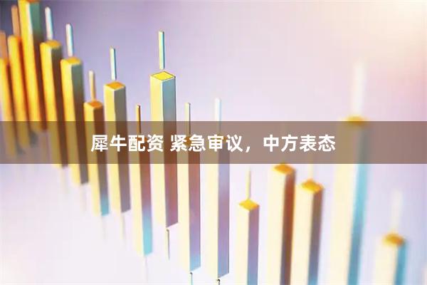 犀牛配资 紧急审议，中方表态